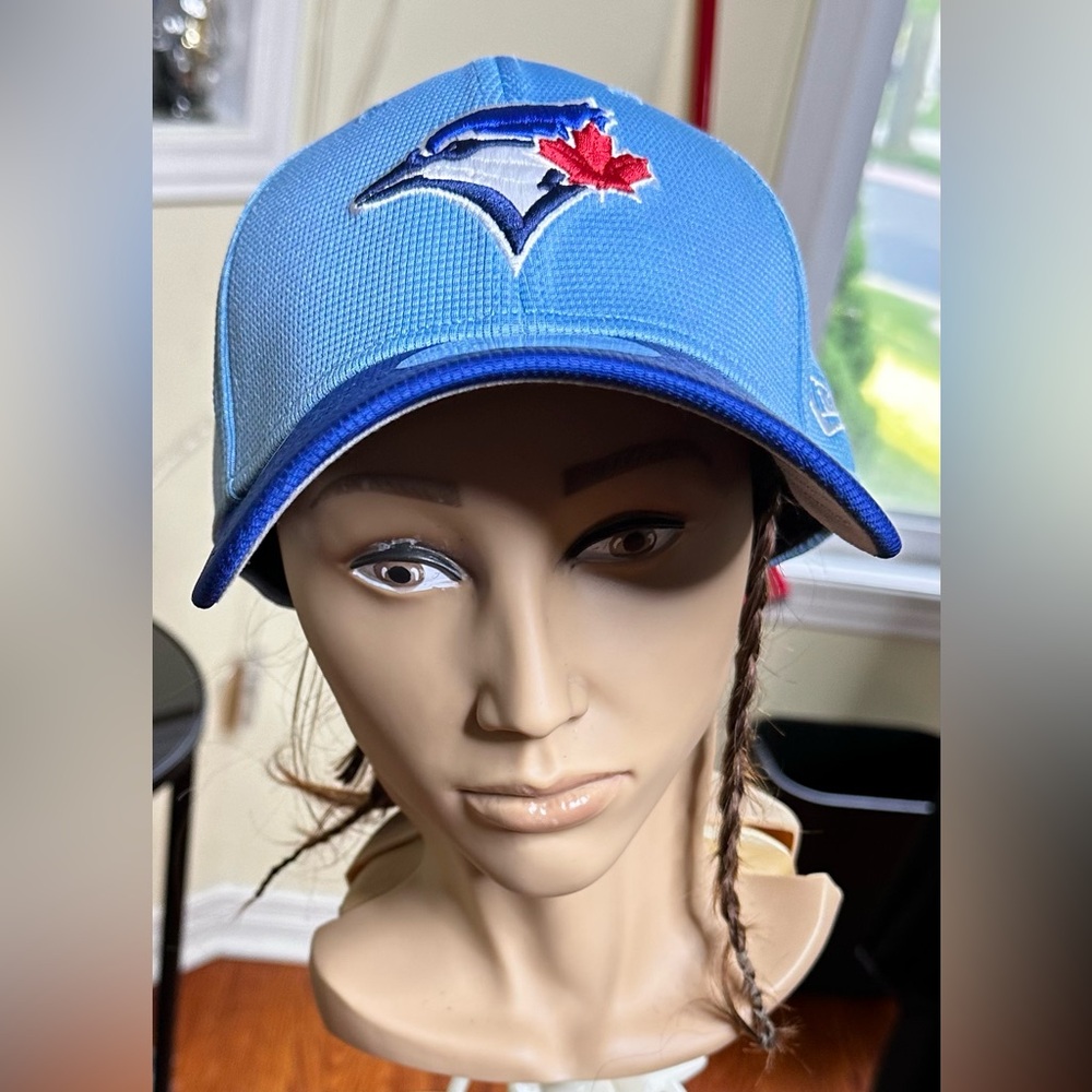 New Era Toronto Blue Jays Light Blue & Royal Blue Hat with Red Leaf Logo